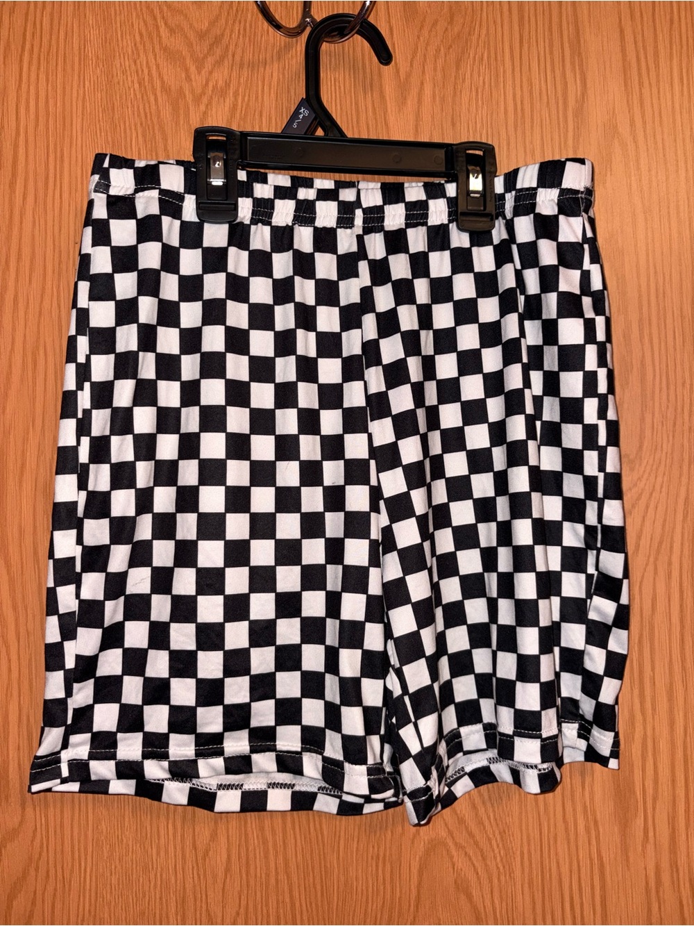 SHEIN Black and White Checkerboard Mini Skirt